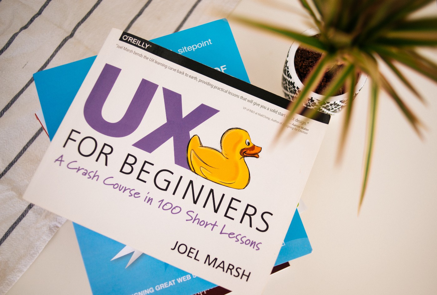 Photo of the book: “UX for beginners” by Joel Marsh - courtesy of Elena Putina